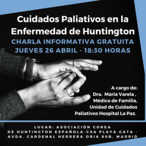 Lee más sobre el artículo Charla Cuidados Paliativos en Enfermedad de Huntington
