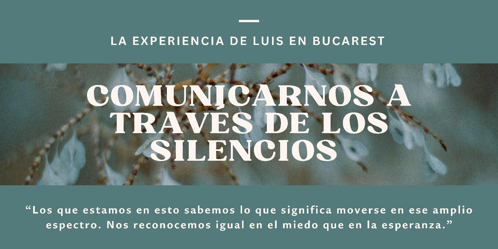 En este momento estás viendo La experiencia de Luis en Bucarest: comunicarnos a través de los silencios