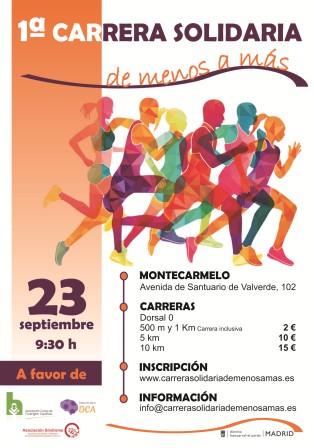 Lee más sobre el artículo I Carrera Solidaria «De Menos a Más» 23 de Septiembre de 2018