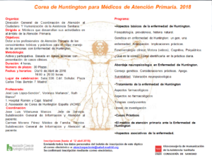Lee más sobre el artículo Curso Huntington para Médicos Atención Primaria Madrid