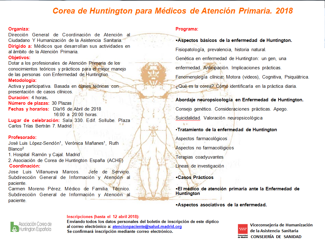 Lee más sobre el artículo Curso Huntington para Médicos Atención Primaria Madrid